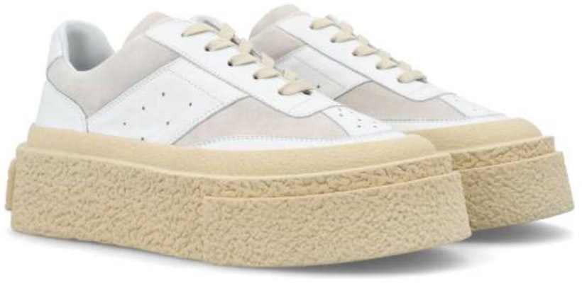 (Women) Maison Margiela MM6 Panelled Platform Sneaker 'White Silver Birch' S59WS0189-P0673-H1744 Lookbook (Women) Maison Margiela MM6 Panelled Platform Sneaker 'White Silver Birch' S59WS0189-P0673-H1744