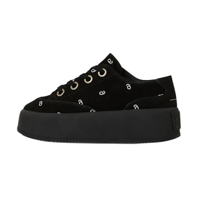 (W) Maison Margiela MM6 Platform Sneaker 'Allover Number Print - Black'