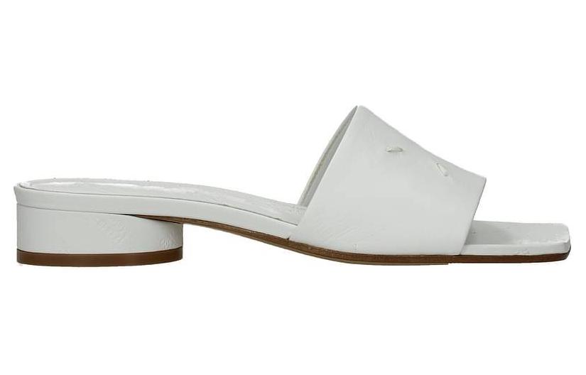 Order (Women) Maison Margiela MM6 Stitch Logo Sandal 'White' S39WX0026PR869T1003