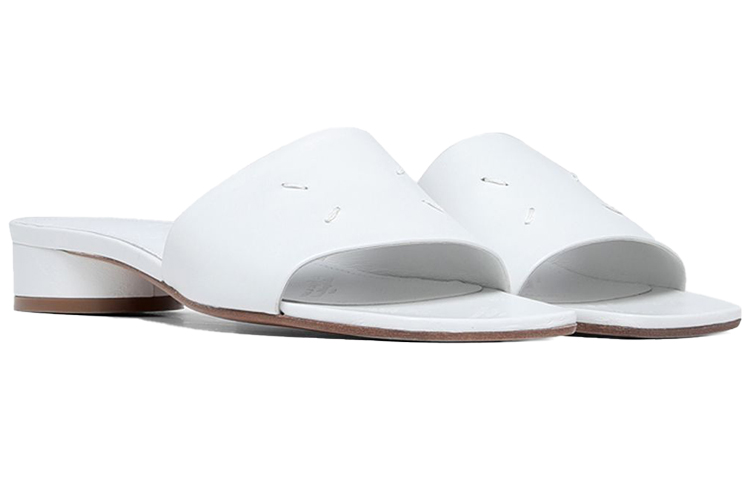 Shop (Women) Maison Margiela MM6 Stitch Logo Sandal 'White' S39WX0026PR869T1003