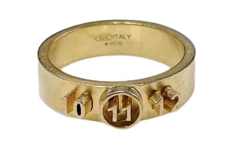 (Women) Maison Margiela Numeric Logo Gold Ring for Women - Silver/Gold 1122057M21554