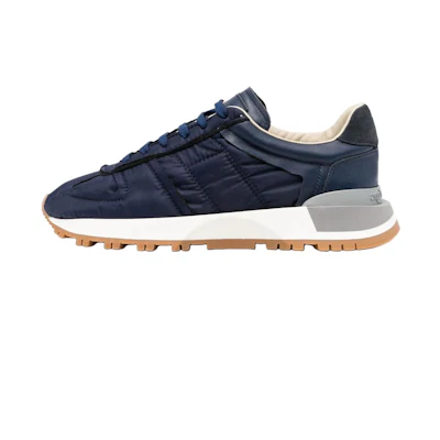 (W) Maison Margiela Nylon 'Blue Lace-Up Low-Top'