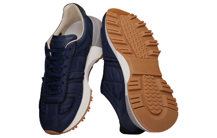 (W) Maison Margiela Nylon 'Blue Lace-Up Low-Top' 圖 7