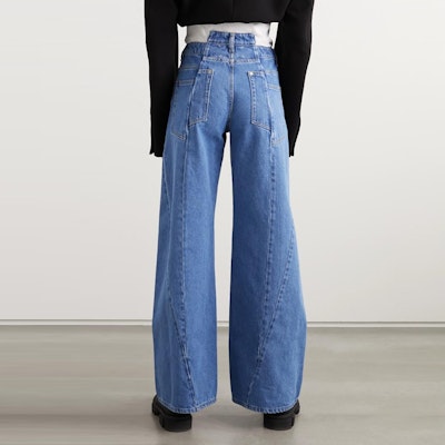 (W) 메종 마르지엘라 패치워크 하이웨이스트 와이드 데님 청바지 블루 S51LA0065S30513 Purchase (W) 메종 마르지엘라 패치워크 하이웨이스트 와이드 데님 청바지 블루 S51LA0065S30513