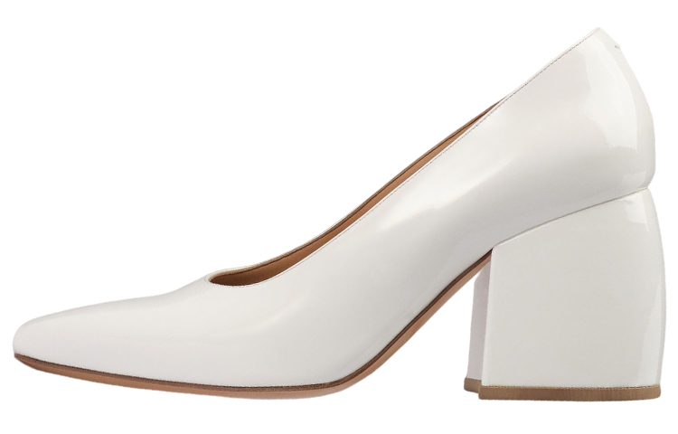 (Women) Maison Margiela Patent Leather Square-Toe High Heels 'White' S58WL0240P4347T1014