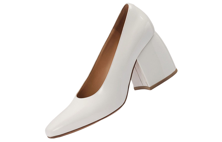 Order (W) Maison Margiela Décolleté in Pelle Laccata Punta Quadrata ''Bianco'' S58WL0240P4347T1014