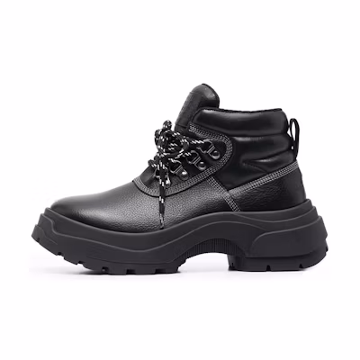 (W) Maison Margiela Platform Leather Ankle Boot 'Black'