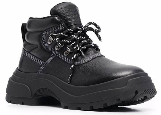 (W) Maison Margiela Sepatu Boot Kulit Platform Hitam untuk Wanita S58WS0196P4353T8013 Order (W) Maison Margiela Sepatu Boot Kulit Platform Hitam untuk Wanita S58WS0196P4353T8013