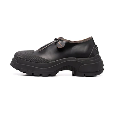 (W) Maison Margiela Platform Sneaker 'Black Leather'