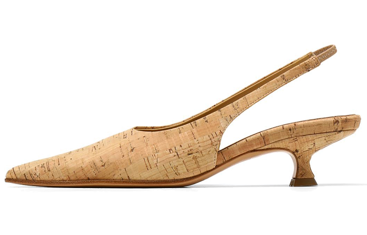 (Women) Maison Margiela Pointed-Toe Kitten Heels 'Light Brown Cork' S59WL0022P3971T2062