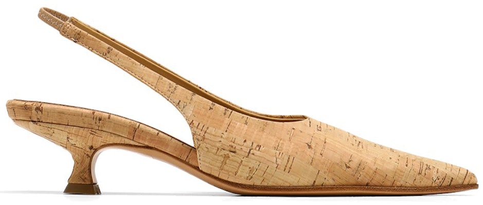 (Women) Maison Margiela Pointed-Toe Kitten Heels 'Light Brown Cork' S59WL0022P3971T2062 Order (Women) Maison Margiela Pointed-Toe Kitten Heels 'Light Brown Cork' S59WL0022P3971T2062