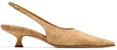 (W) Maison Margiela Tumit Rendah Hujung Tirus 'Coklat Cerah Cork' S59WL0022P3971T2062