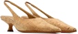 (W) Maison Margiela Tumit Rendah Hujung Tirus 'Coklat Cerah Cork' S59WL0022P3971T2062