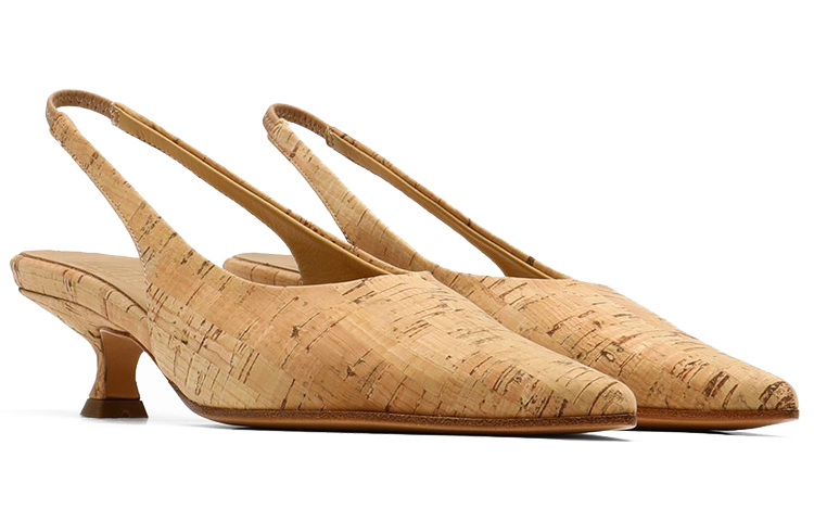 Lookbook (Women) Maison Margiela Pointed-Toe Kitten Heels 'Light Brown Cork' S59WL0022P3971T2062