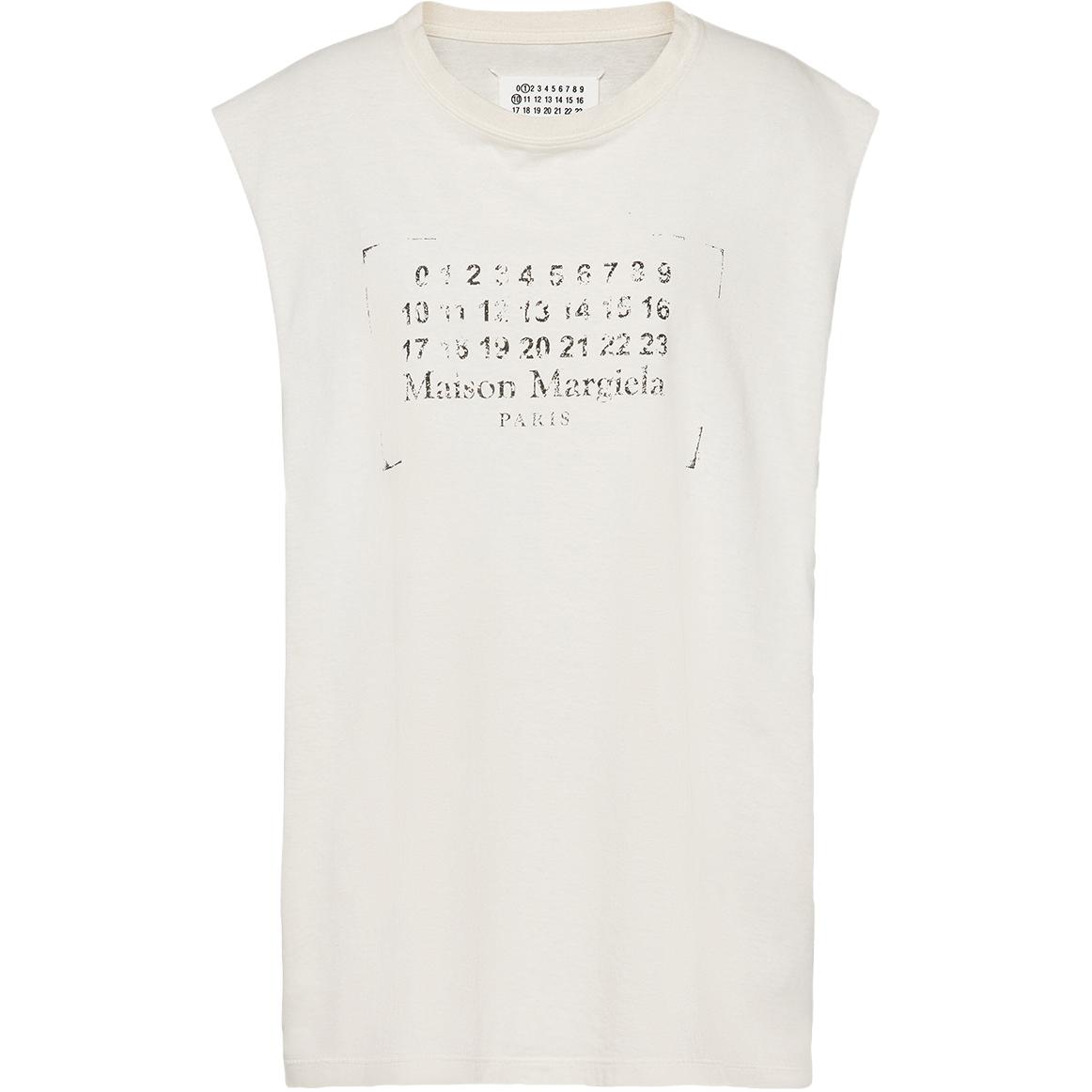 (Women) Maison Margiela Printed Crewneck Sleeveless Tee S51NL0053S24575103