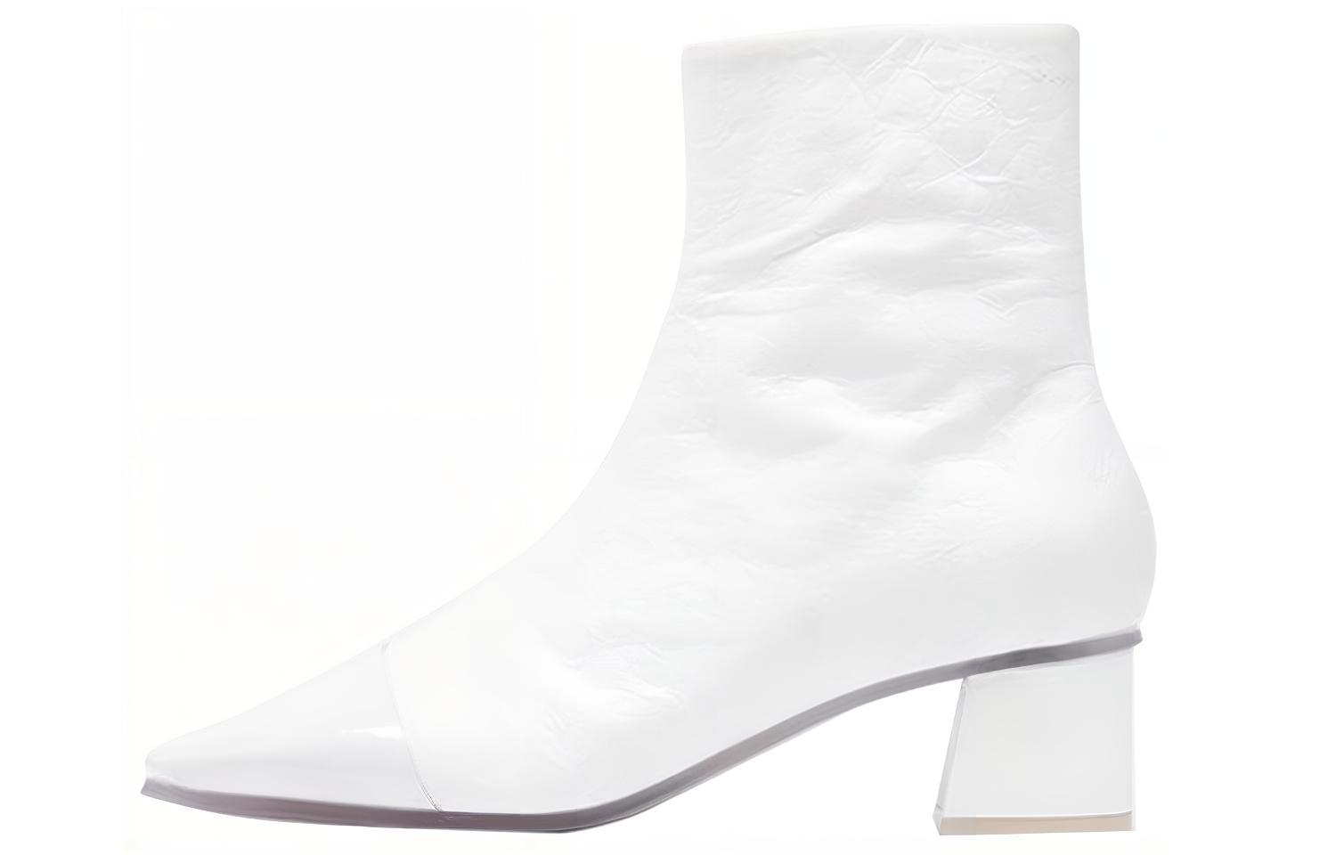 Buy Maison Margiela PVC 透明鞋頭短靴 女款 白色