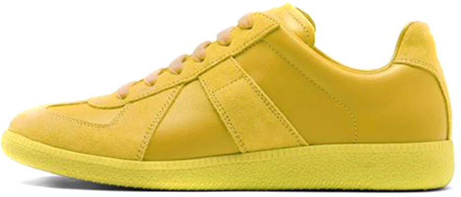 Maison Margiela 梅森馬吉拉 Replica 絨面 麂皮 拼接德訓 運動鞋 女款 亮黃色 Buy Maison Margiela 梅森馬吉拉 Replica 絨面 麂皮 拼接德訓 運動鞋 女款 亮黃色