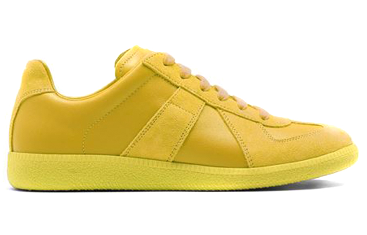Order Maison Margiela 梅森馬吉拉 Replica 絨面 麂皮 拼接德訓 運動鞋 女款 亮黃色