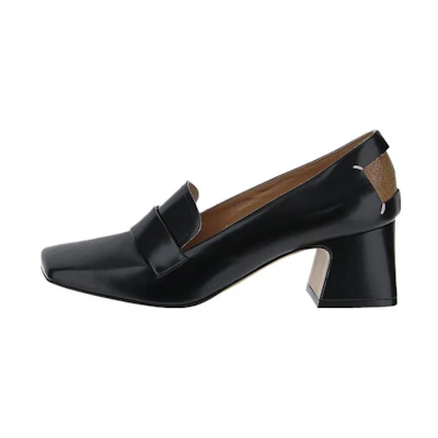 (W) Maison Margiela Replica Leather Slip-On Black 'Mary Jane'