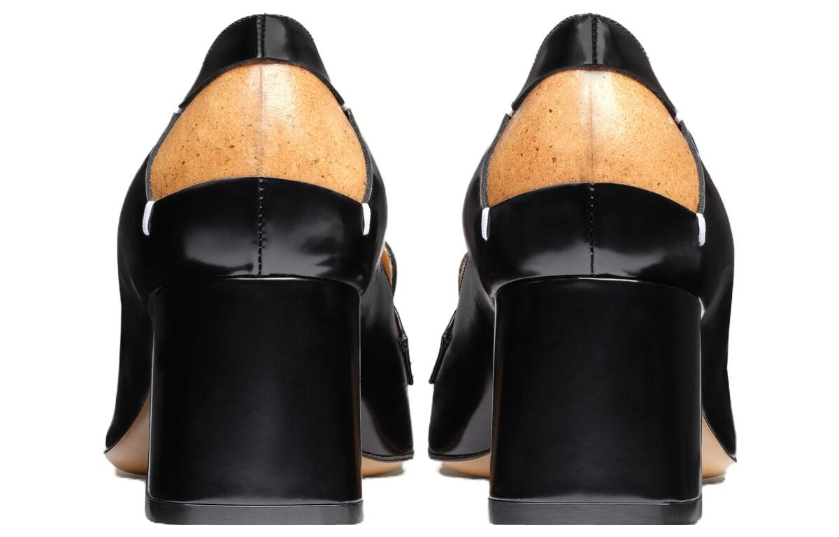 Purchase (W) Maison Margiela Replica 黑色玛丽珍皮革懒人鞋 S58WR0105PS679T8013
