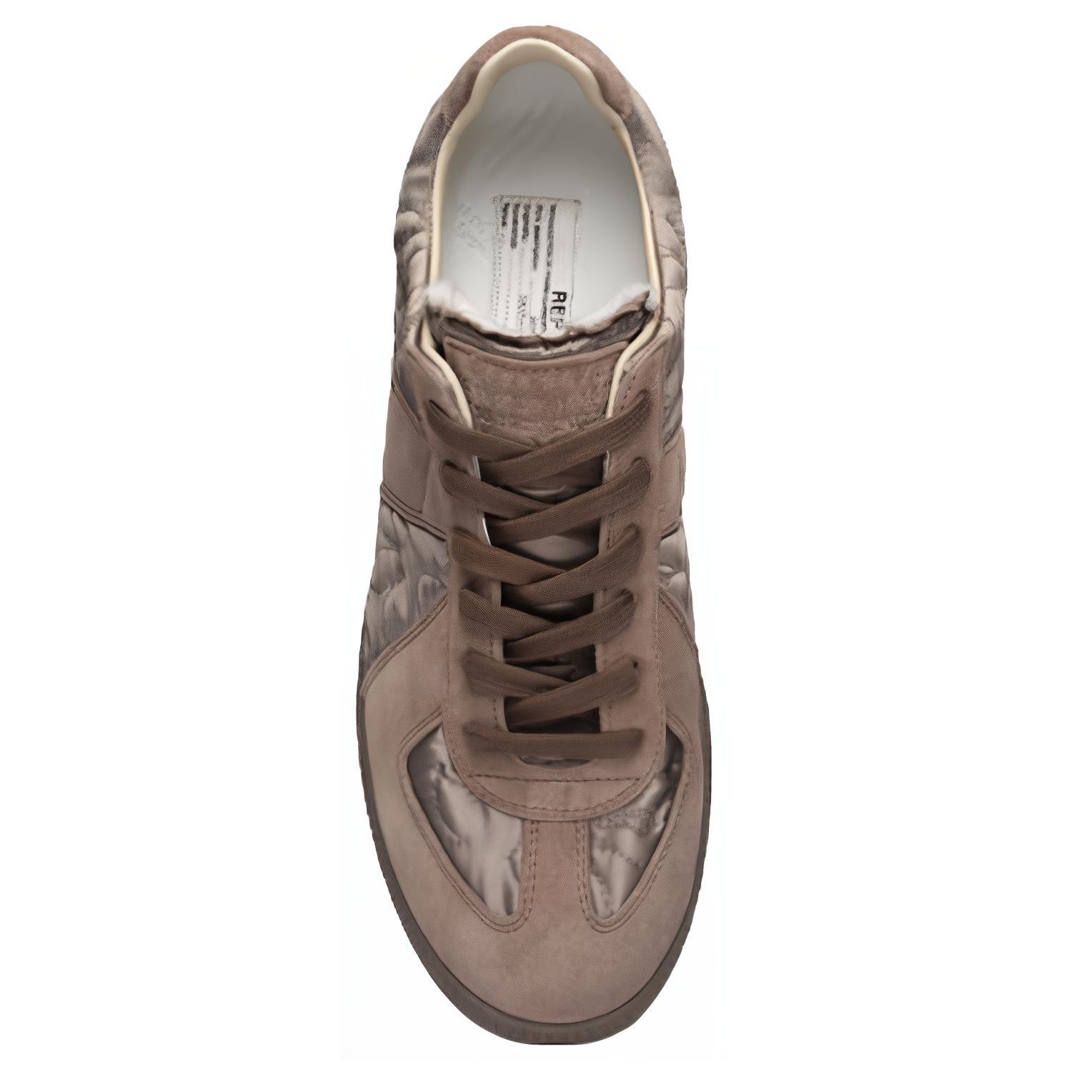 Lookbook (W) Maison Margiela Replica Low-Top 'Nylon Marrón y Cuero' S58WS0109P5118H9477