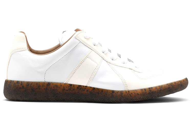 Order Maison Margiela 皮革拼接耐磨透氣 復刻低幫運動鞋 女款 象牙色