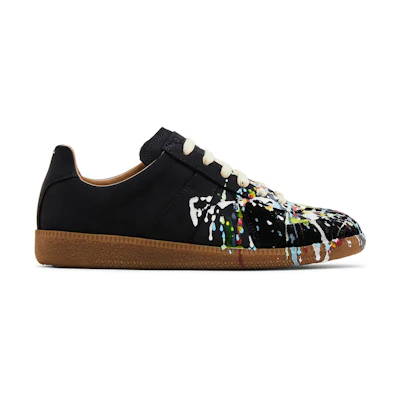 (W) Maison Margiela Replica Low 'Paint Splatter - Black Pollock'