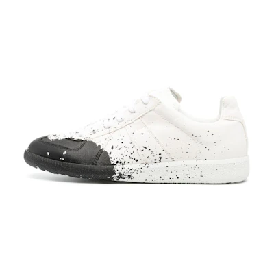 (W) Maison Margiela Replica Low 'Paint Splatter - White Black'