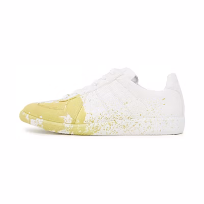 (W) Maison Margiela Replica Low 'Paint Splatter - White Yellow Fluo'