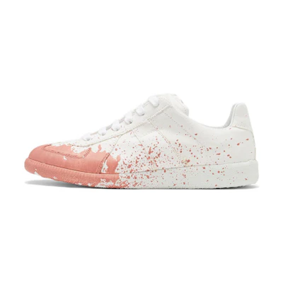 (W) Maison Margiela Replica Low 'Paint Splatter - White Pink'