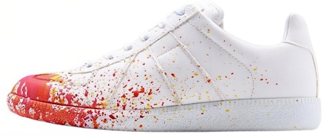 (Women) Maison Margiela Replica Low 'Paint Splatter - White Orange' S58WS0101-P4129-H8681 (Women) Maison Margiela Replica Low 'Paint Splatter - White Orange' S58WS0101-P4129-H8681