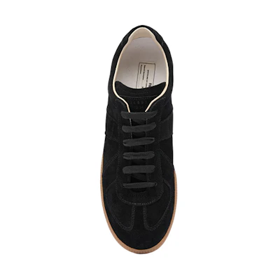 (W) Maison Margiela Replica Low Top 'Black Leather'