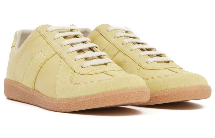 Order Maison Margiela梅森馬吉拉 Replica 絨面皮革 低筒繫帶 時尚板鞋 女款 黃色