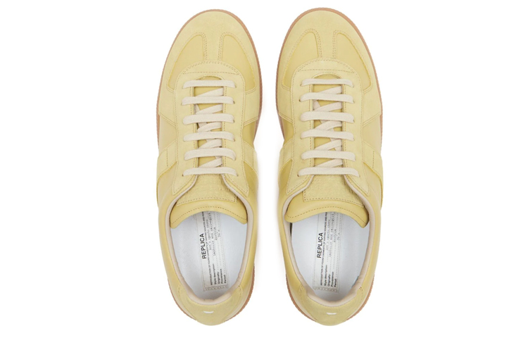 Lookbook Maison Margiela梅森馬吉拉 Replica 絨面皮革 低筒繫帶 時尚板鞋 女款 黃色