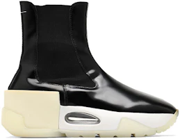 Order (W) Maison Margiela Chelsea Boot Tinggi 'Kulit Hitam Distressed' Retro S59WU0183P3975T8013