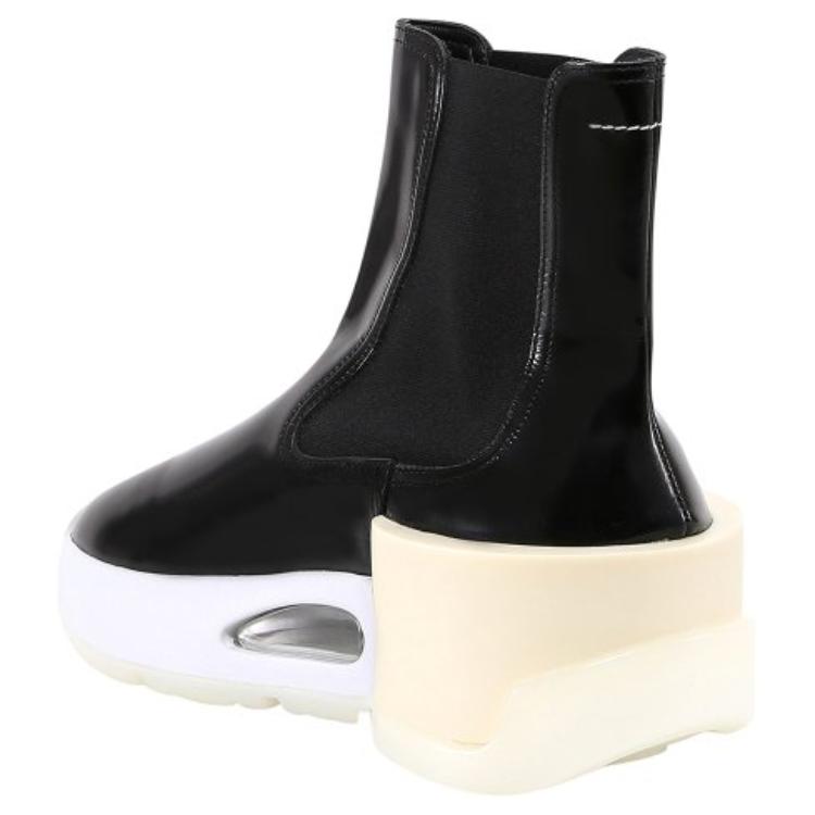 Shop (W) Maison Margiela复古高帮切尔西靴‘黑色做旧皮革’ S59WU0183P3975T8013
