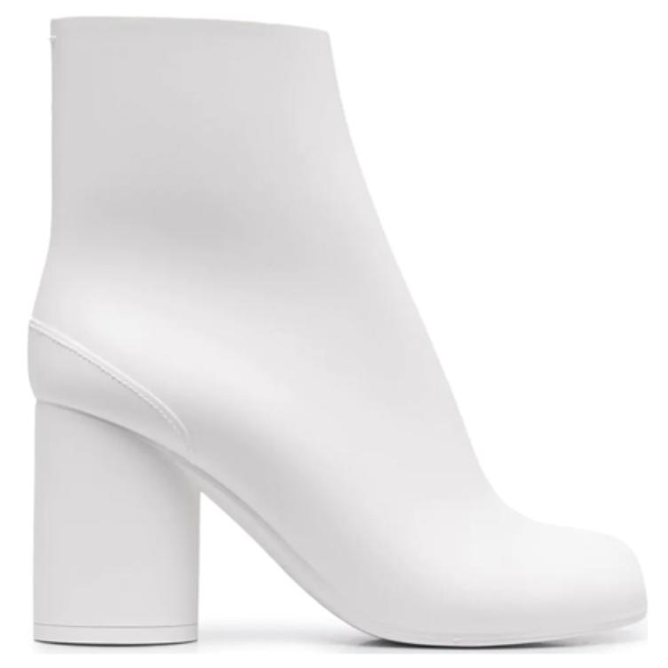 Order Maison Margiela Tabi 橡膠 粗跟時尚 短靴 10cm 女款 白色