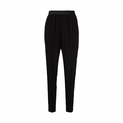 (Women) Maison Margiela SS21 Black Elastic Waist Tapered Casual Pants S51KA0528S53677-900