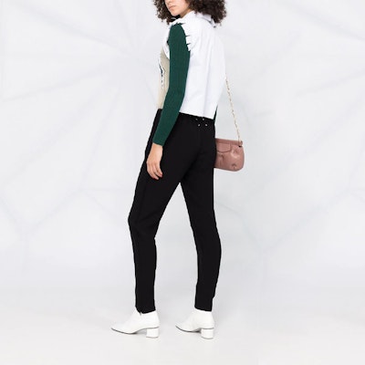 (W) 메종 마르지엘라 SS21 블랙 엘라스틱 웨이스트 테이퍼드 캐주얼 팬츠 S51KA0528S53677-900 Shop (W) 메종 마르지엘라 SS21 블랙 엘라스틱 웨이스트 테이퍼드 캐주얼 팬츠 S51KA0528S53677-900