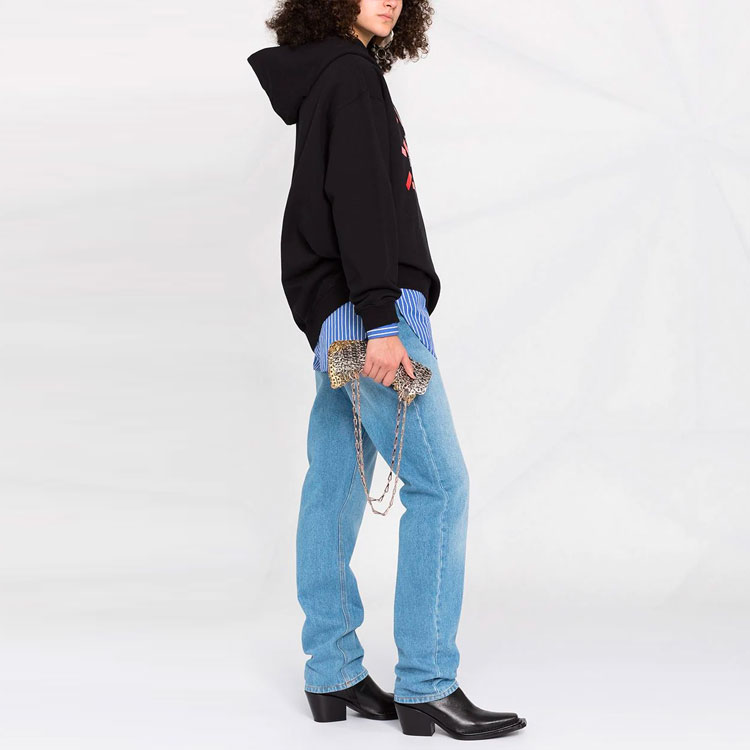 Purchase (W) Maison Margiela SS21 Hoodie Logo Cetak Hitam S29GU0080S25503900