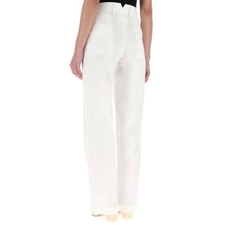 Purchase (W) Celana Panjang Putih Maison Margiela SS21 Kasual Warna Solid S51KA0535S53687102