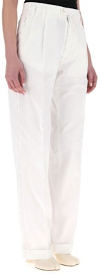 (W) Celana Panjang Putih Maison Margiela SS21 Kasual Warna Solid S51KA0535S53687102 Details for (W) Celana Panjang Putih Maison Margiela SS21 Kasual Warna Solid S51KA0535S53687102