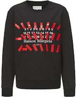 (Women) Maison Margiela SS21 Coated Logo Print Cotton Sweatshirt Women Black S29GU0081S25503900 (Women) Maison Margiela SS21 Coated Logo Print Cotton Sweatshirt Women Black S29GU0081S25503900