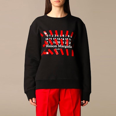 (W) Sudadera Negra Mujer Maison Margiela SS21 Algodón con Logo Estampado. S29GU0081S25503900 Shop (W) Sudadera Negra Mujer Maison Margiela SS21 Algodón con Logo Estampado. S29GU0081S25503900