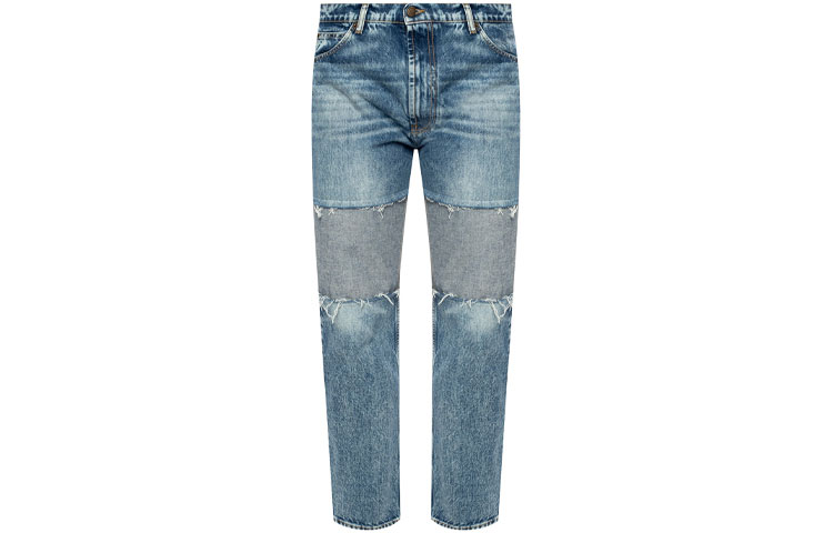 Order (W) Maison Margiela SS21 Jeans Mujer Rectos Color-Block Azul Claro. S51LA0138S30744961