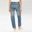 Shop (W) Maison Margiela SS21 Jeans Mujer Rectos Color-Block Azul Claro. S51LA0138S30744961