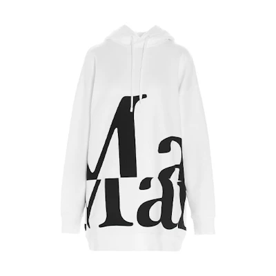 (Women) Maison Margiela SS21 Large Logo White Long Hoodie S51GU0099S25322100