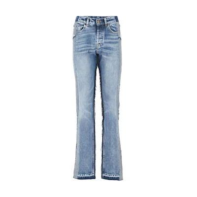 (Women) Maison Margiela SS21 Washed Fringe Denim Jeans Blue S51LA0137S30744961