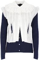 (Women) Maison Margiela SS22 Blue Wool Knit Cardigan Jacket S51HA1184S17981470F (Women) Maison Margiela SS22 Blue Wool Knit Cardigan Jacket S51HA1184S17981470F