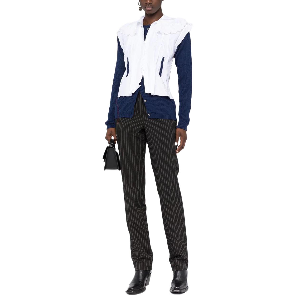 Lookbook (W) Maison Margiela SS22 Jaket Kardigan Rajut Bulu Biru S51HA1184S17981470F